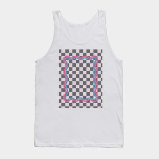 90s Checkerboard Blue Denim Tank Top